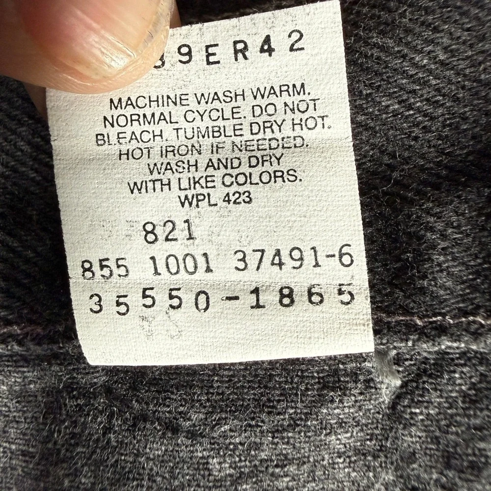 Y2K VTG Levis 550 Relaxed Fit Mens Denim Shorts Faded Black 42 35550-1865 Mexico